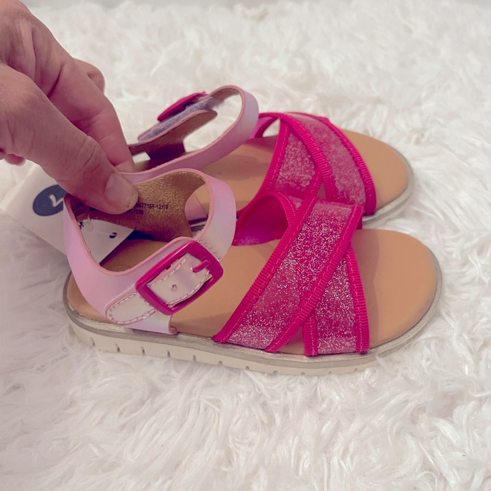 Cat & Jack Pink Sparkle Girls Toddler Scandals Size 7 NWT